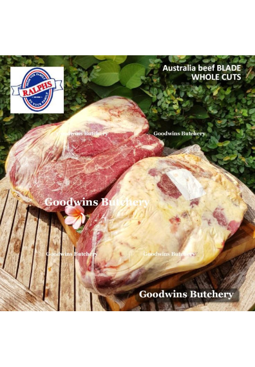 Beef BLADE Australia RALPHS frozen sampil kecil daging rendang WHOLE CUTS +/-8kg (price/kg)